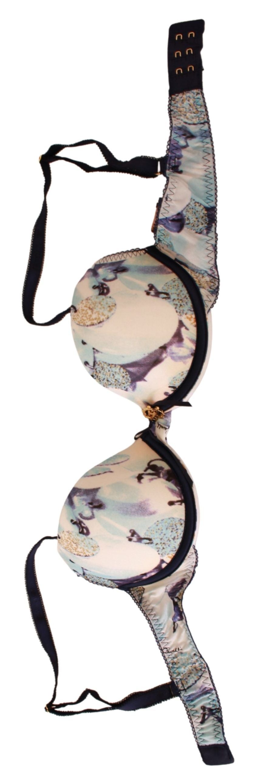 Roberto Cavalli Eleganter Push-Up-BH mit blauem Aufdruck