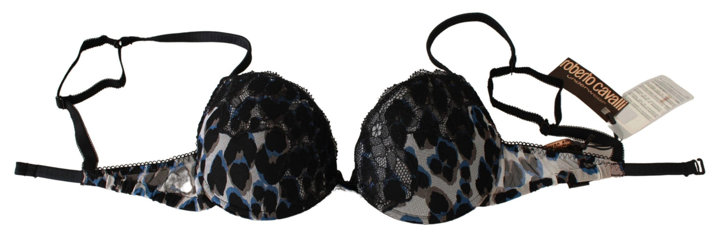 Roberto Cavalli Eleganter schwarzer Spitzen-Reggiseno-BH