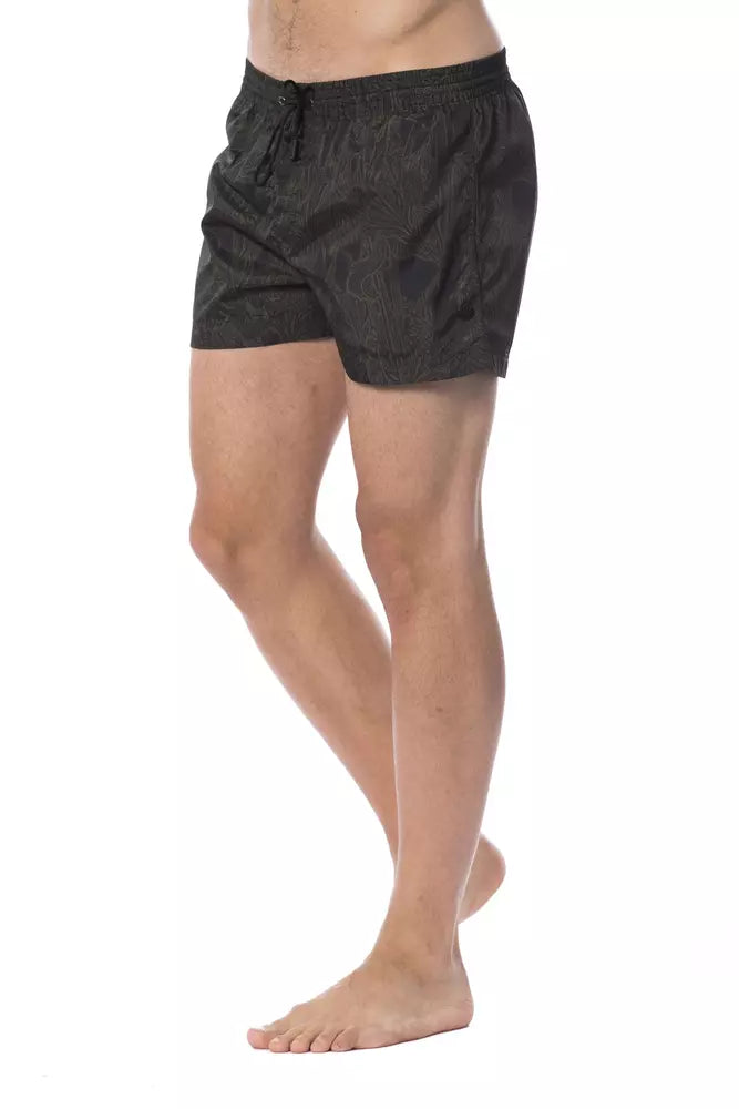 Roberto Cavalli Sport Army Polyester Herren-Badehose