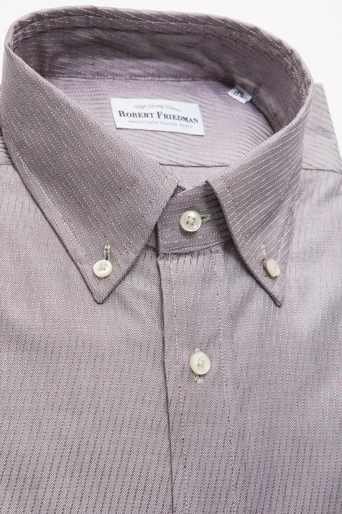 Robert Friedman Beige Baumwolle Männer Hemd