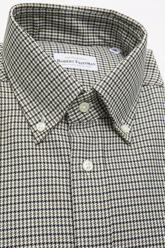 Robert Friedman Beige Baumwolle Männer Hemd