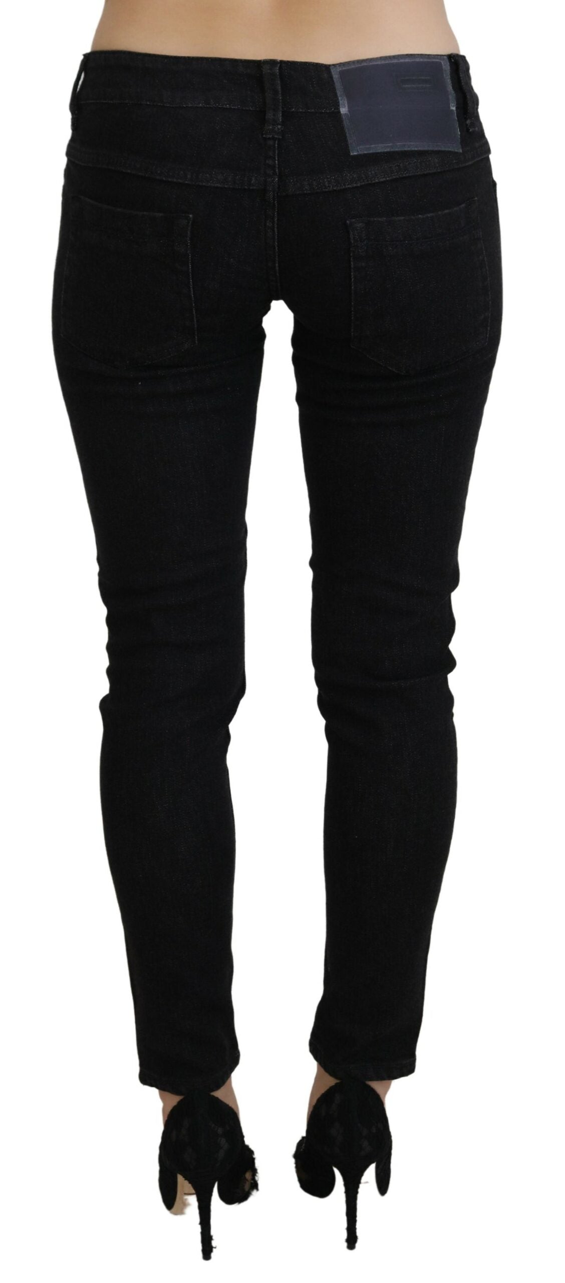 Acht Schlankes Baumwoll-Denim in Schwarz