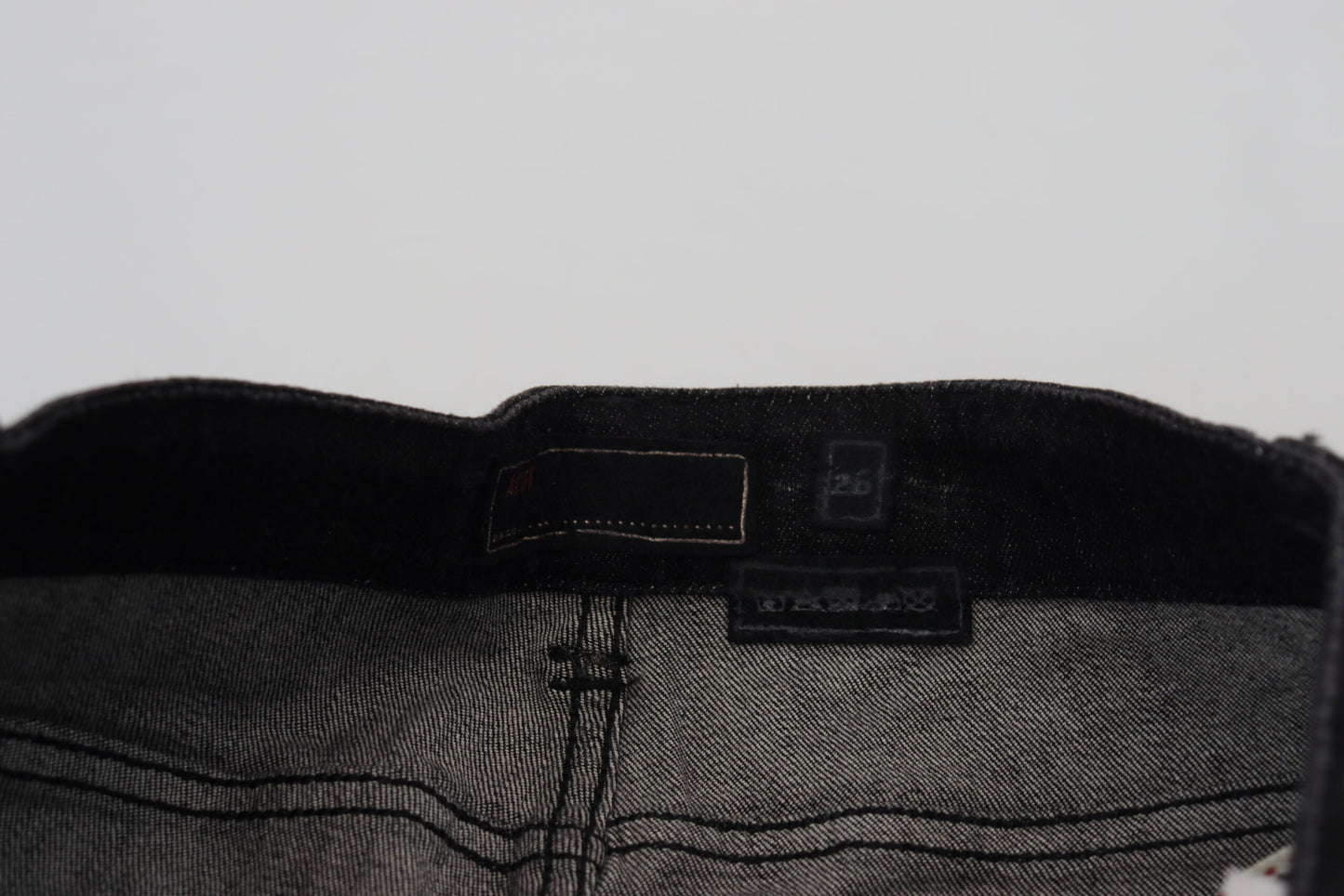 Acht Schlankes Baumwoll-Denim in Schwarz