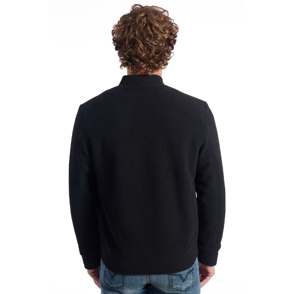 Roberto Pepe Luxury Schwarze Herrenjacke aus Wolle
