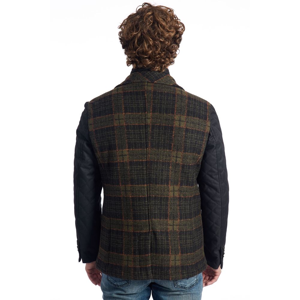 Roberto Pepe Luxury Braune Jacke aus Wolle für Männer