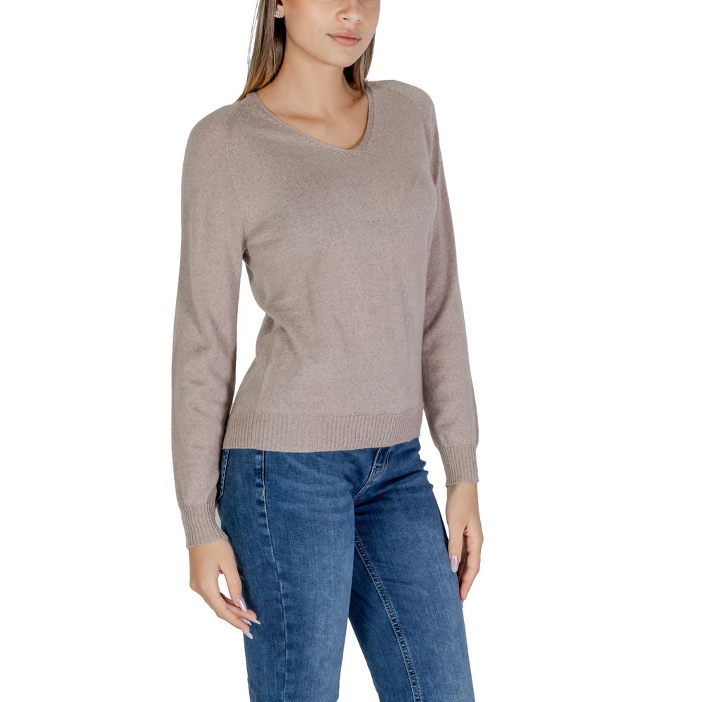 Sandro Ferrone Graue Merinowolle Oberteile & T-Shirt