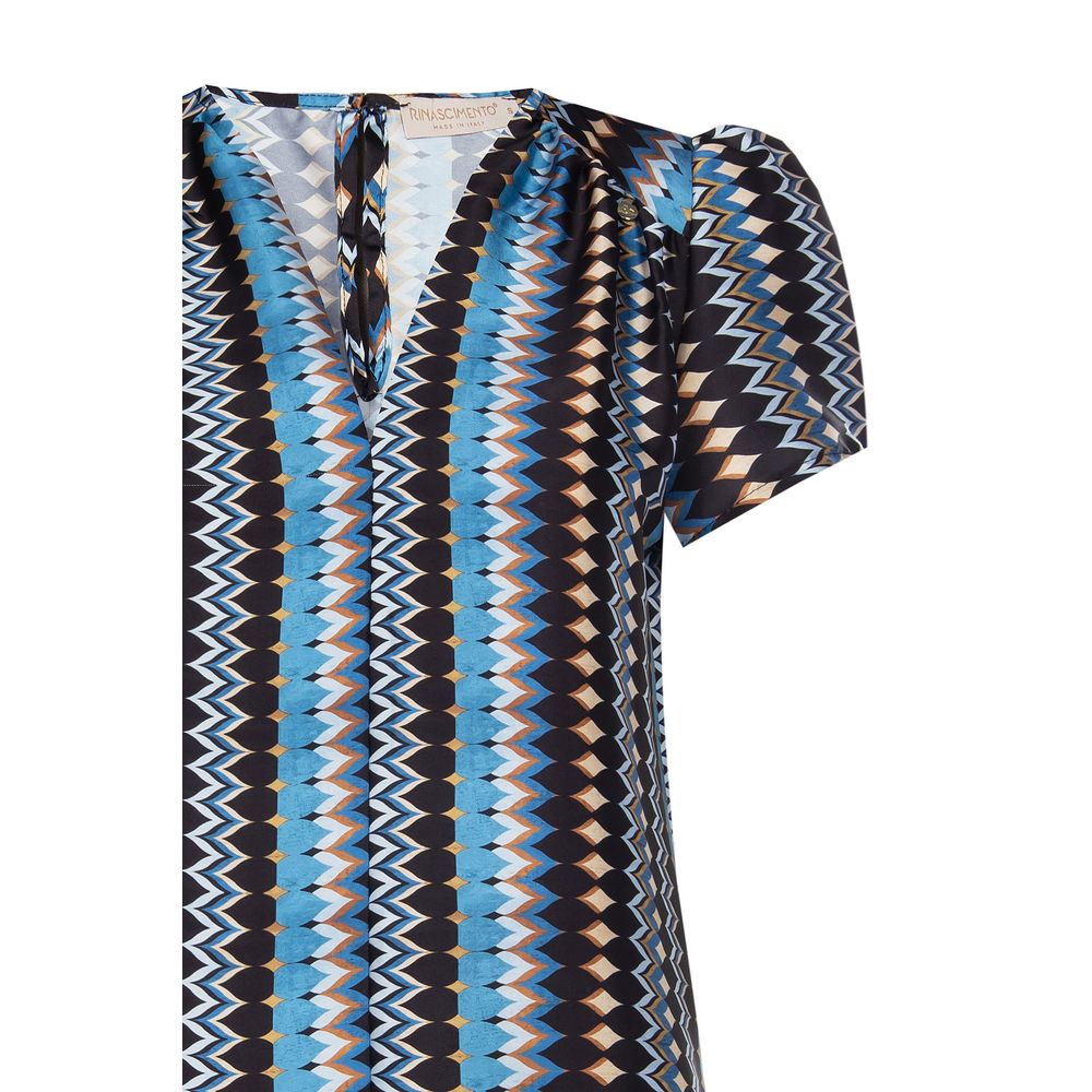 Rinascimento Türkisfarbenes Polyester-Hemd
