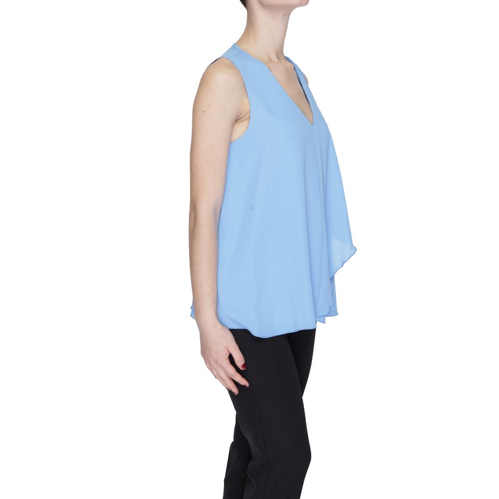 Sandro Ferrone Blaues Polyester-Hemd