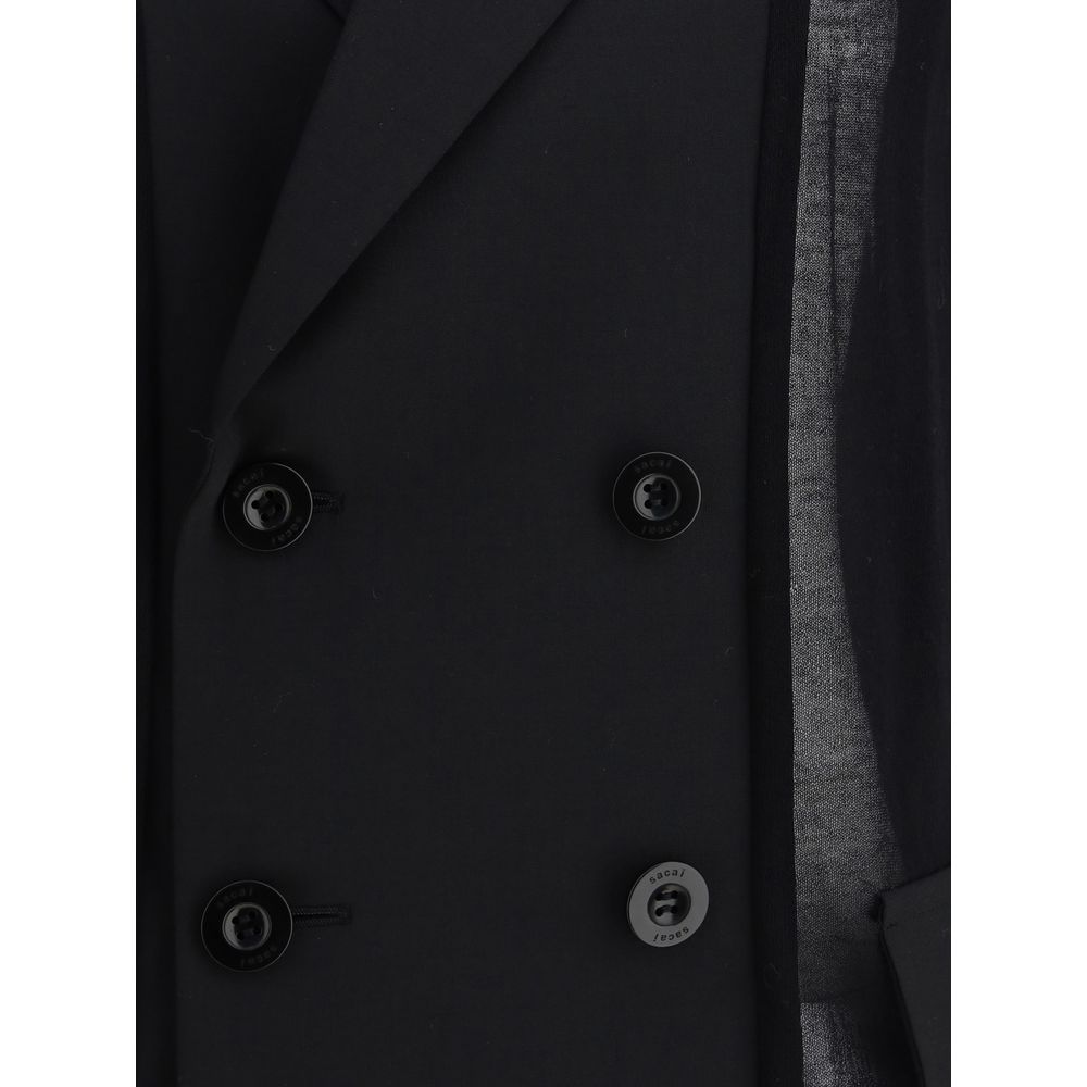 Sacai Semi-transparente Blazer-Jacke
