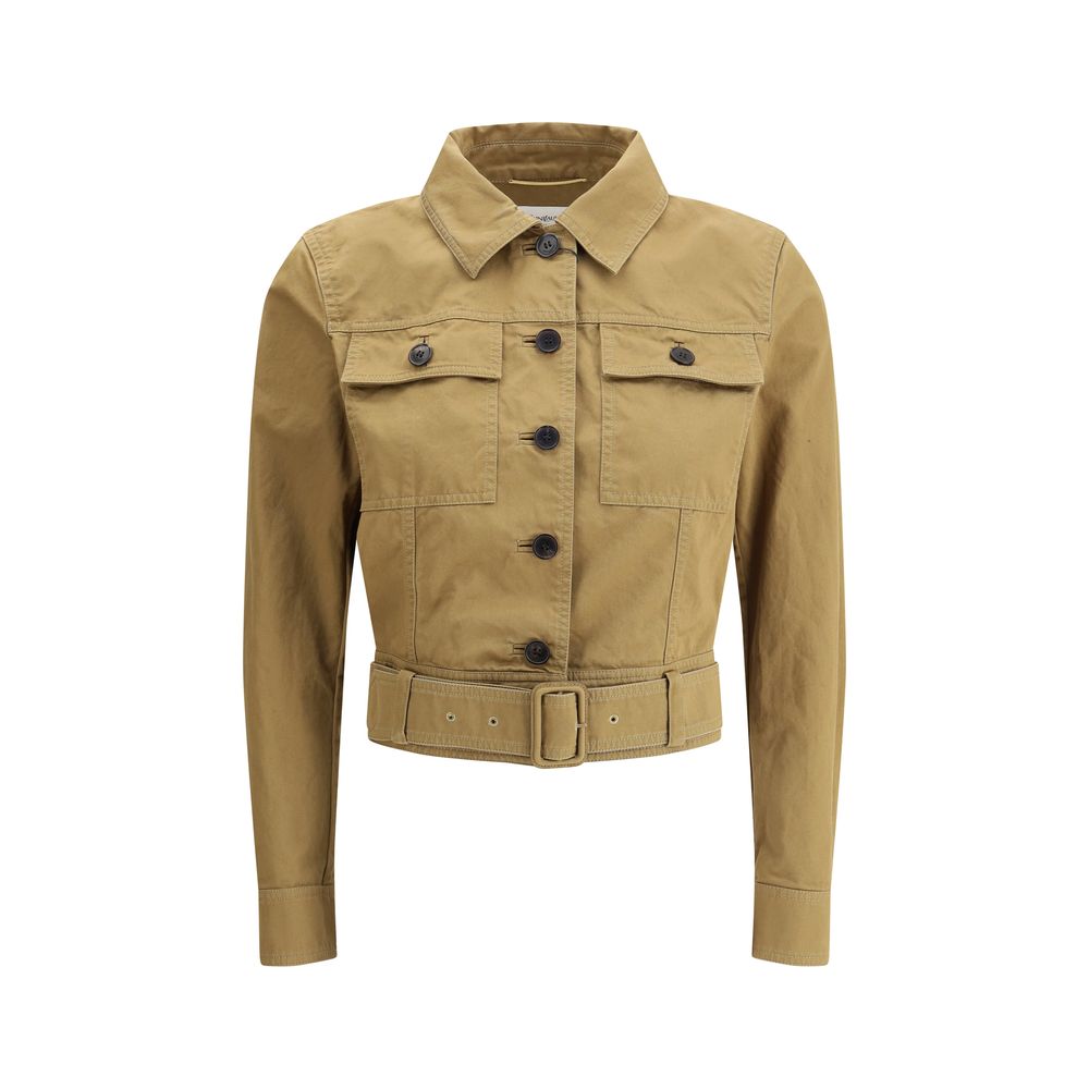 Saint Laurent Baumwoll-Cropped-Jacke