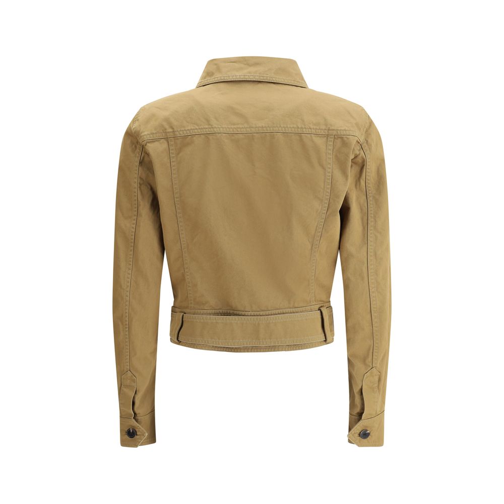 Saint Laurent Baumwoll-Cropped-Jacke