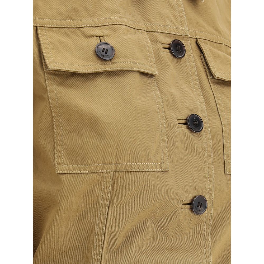 Saint Laurent Baumwoll-Cropped-Jacke