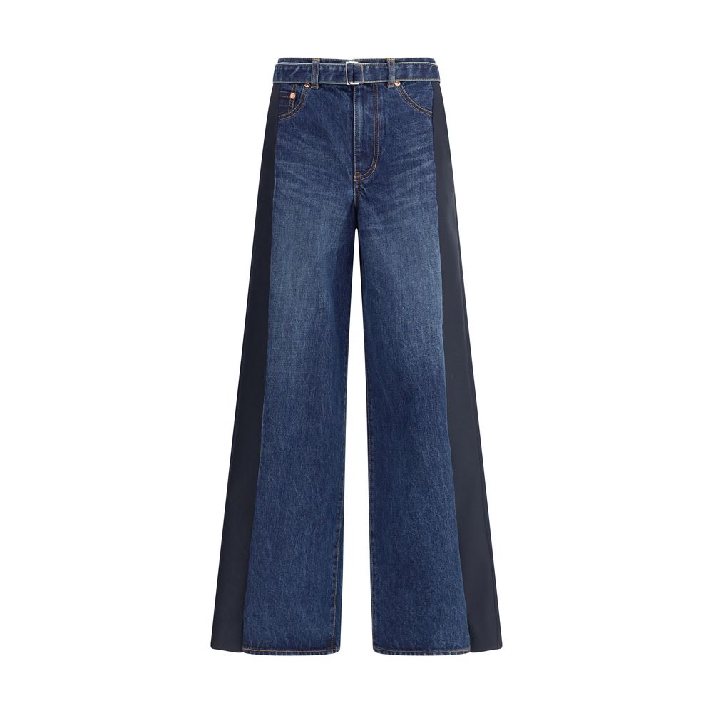 Sacai Jeans mit weitem Bein