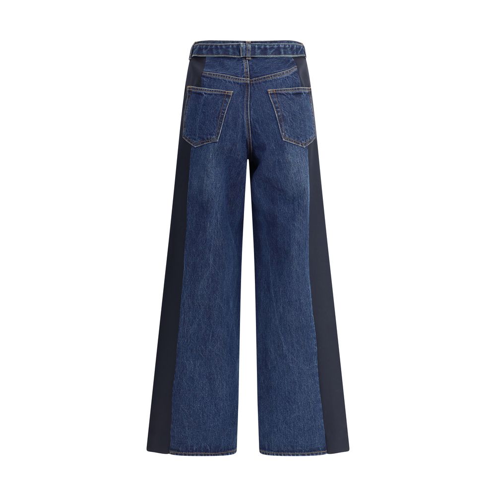 Sacai Jeans mit weitem Bein