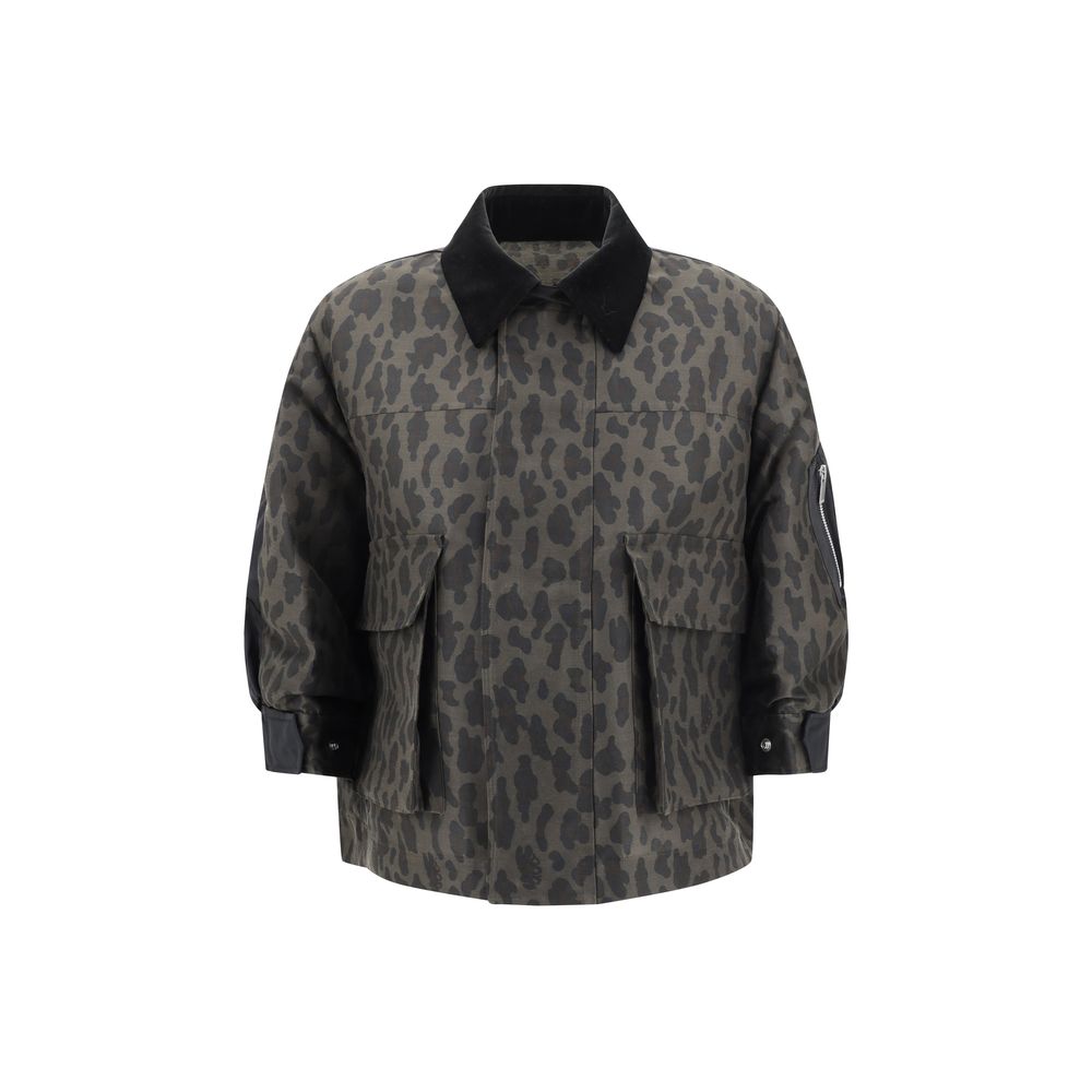 Sacai Leoparden-Bomberjacke