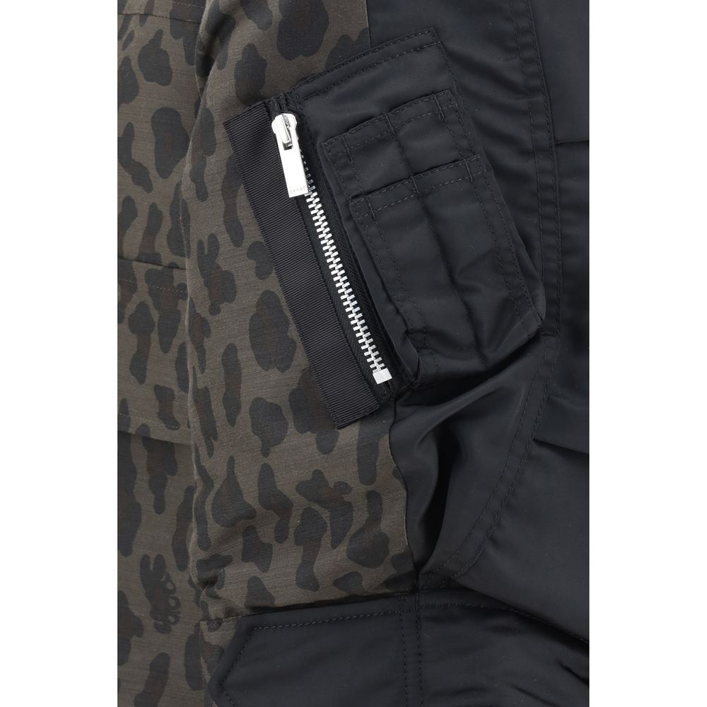 Sacai Leoparden-Bomberjacke