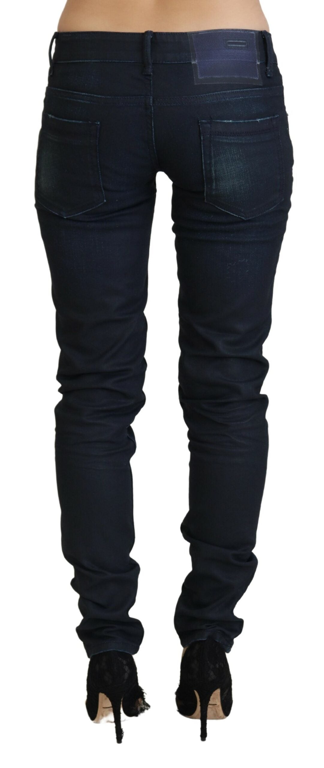 Acht Slim Fit Baumwoll-Denim-Jeans