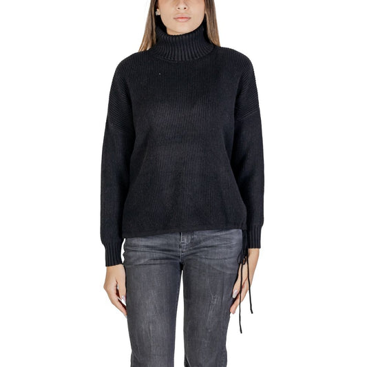 Sandro Ferrone Schwarzer Viskose-Pullover