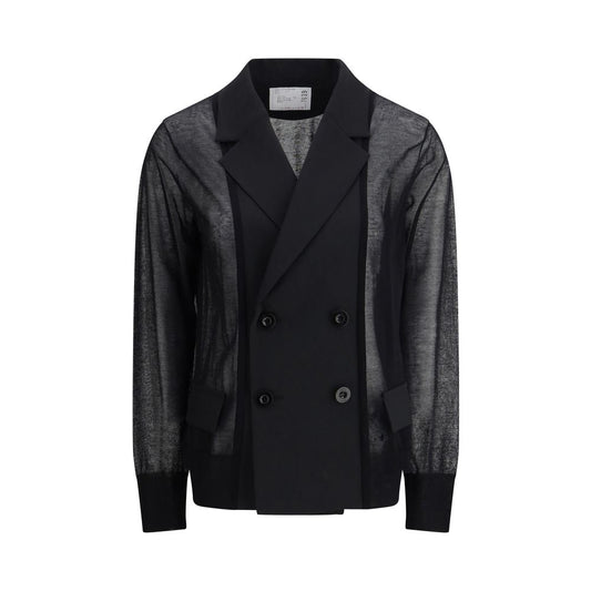 Sacai Semi-transparente Blazer-Jacke