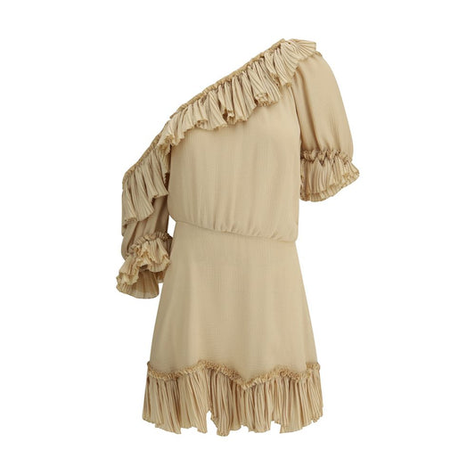 Saint Laurent Ein-Schulter-Seidenkleid