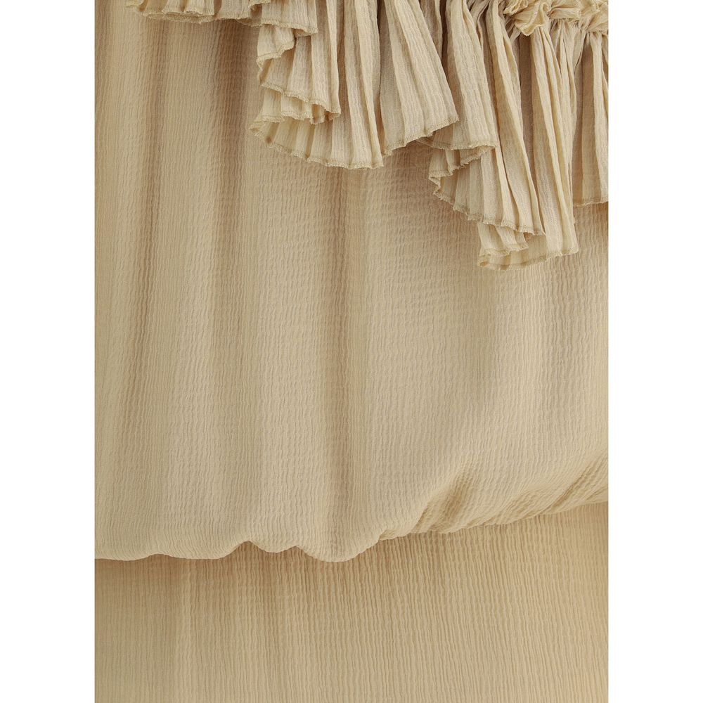 Saint Laurent Ein-Schulter-Seidenkleid