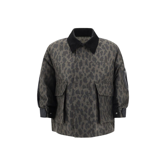 Sacai Leoparden-Bomberjacke