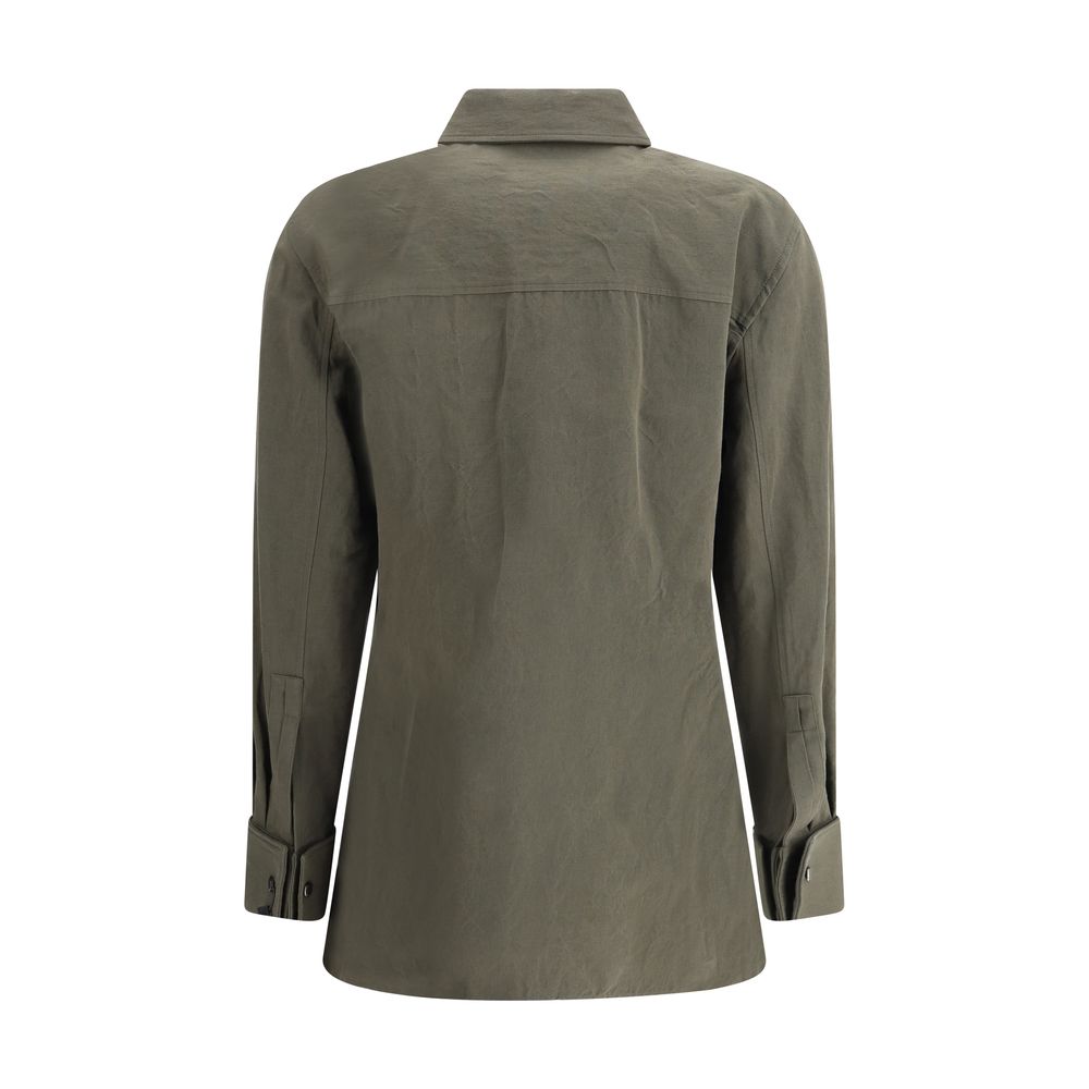 Saint Laurent Hemd aus Baumwolle und Leinen