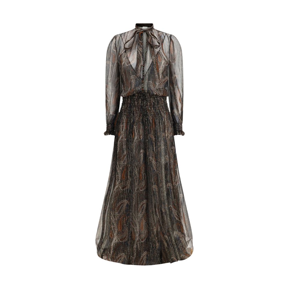 Saint Laurent Langes Lavalierkleid