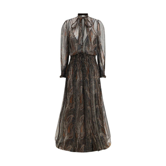 Saint Laurent Langes Lavalierkleid
